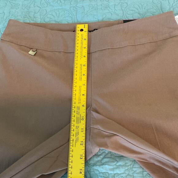 Peck and Peck Womens Eva Cropped High Waisted Stretch Pant 14 Brown NWT - Picture 13 of 16